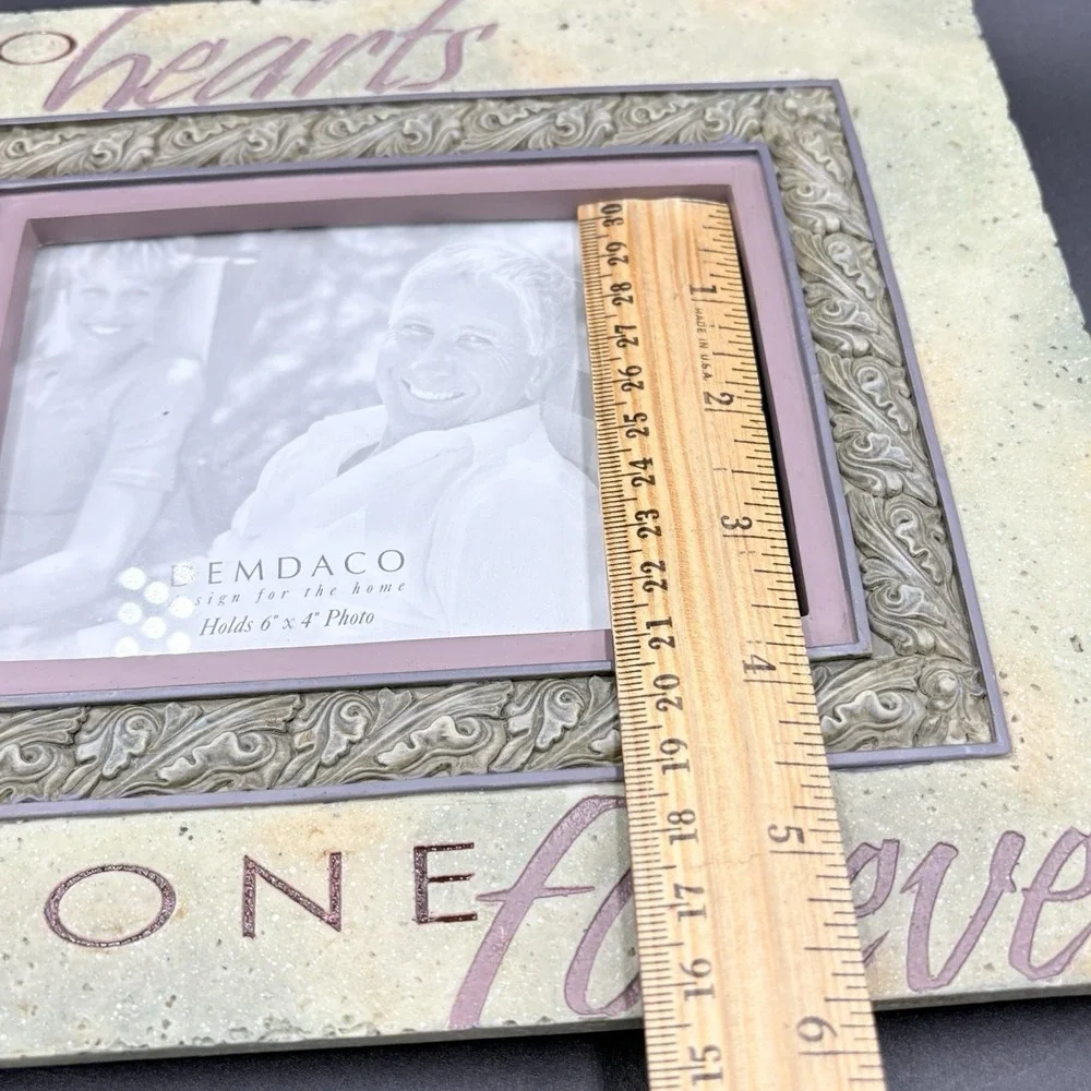 Horizontal, 4x6 Photo‎ Frame Sage (Two Hearts One Forever)  Love Anniversary